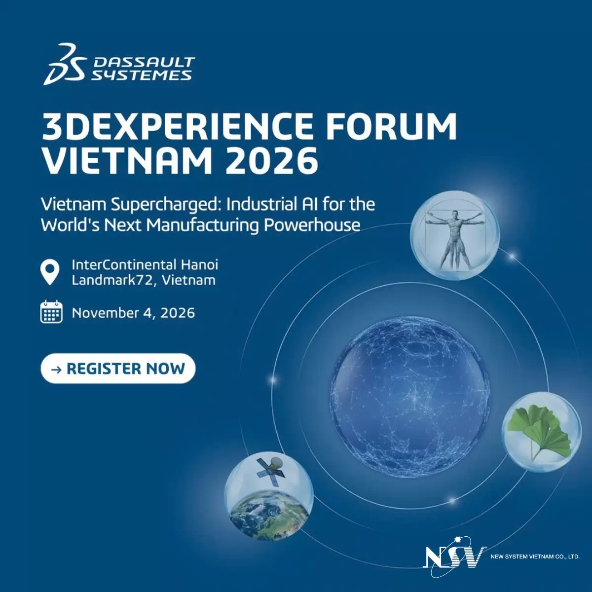 NSV đồng hành cùng 3DEXPERIENCE® Forum Vietnam 2026 tại Hà Nội